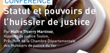 Conférence « Statut et pouvoirs de l'huissier de justice »