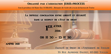 Colloque Entre liberté et sécurité : la problématique de l'état d'urgence
