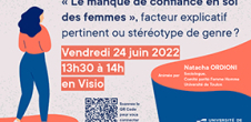 Webconférence : Le manque de confiance en soi des femmes », facteur explicatif pertinent ou stéréotype de genre ?