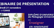 Webinaire de présentation du DU pédagogie universitaire