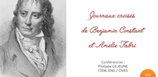 Conférence "Journaux croisés de B. Constant et A. Fabri" - Laboratoire BABEL