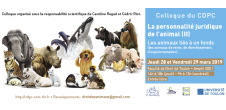 Colloque La personnalité juridique de l'animal (II) : les animaux liés à un fonds
