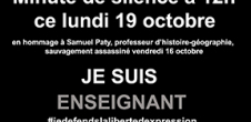 Minute de silence en hommage à Samuel Paty lundi 19 octobre à 12h
