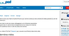 Lancement du Portail de diffusion audio et vidéo UTLN.Pod