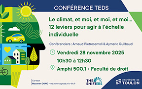 Conférence "Le climat, et moi, et moi, et moi… 12 leviers pour agir à l'échelle individuelle"