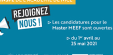 Ouverture des candidatures pour les masters MEEF au 1er avril 2022