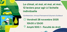 Conférence "Le climat, et moi, et moi, et moi… 12 leviers pour agir à l'échelle individuelle"