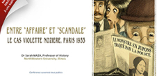 Conférence Entre affaire et scandale : le cas Violette Nozière, Paris 1933