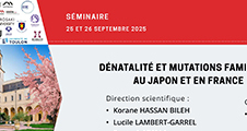 Colloque Dénatalité et mutations familiales au Japon et en France