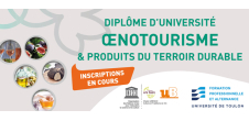 Inscriptions ouvertes pour le DU Oenotourisme à l'Université de Toulon