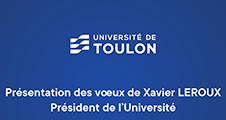 Présentation des voeux de Xavier Leroux, président de l'Université de Toulon