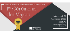 1ère cérémonie de remise de récompenses aux majors de promotion de l'UFR Sc Economiques