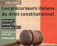 Communiqué - Colloque CDPC "Les précurseurs italiens du droit constitutionnel "