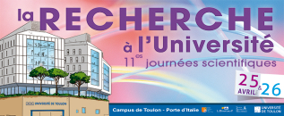 [CP] 11es Journées scientifiques, la Recherche à l'Université de Toulon