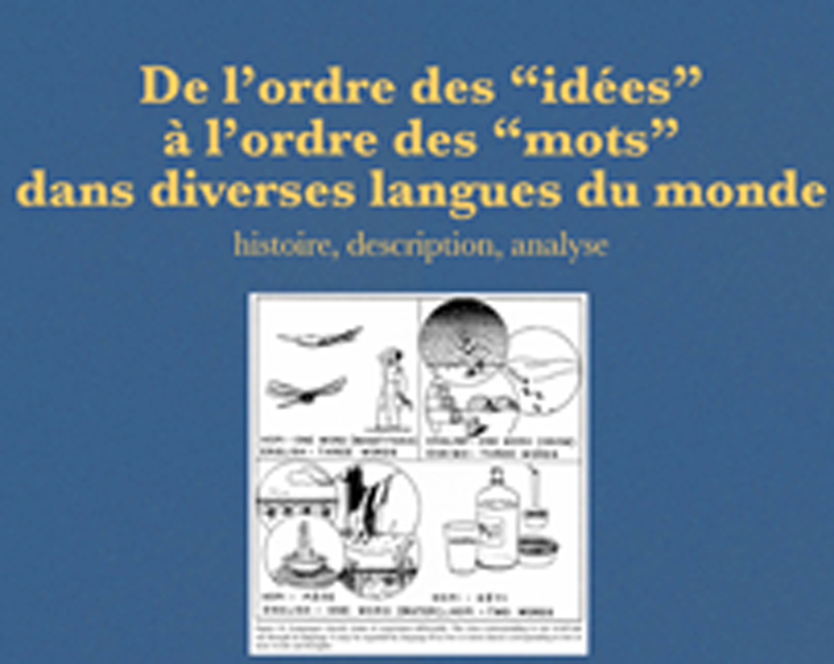 [CP] Table ronde internationale : de l' « ordre des idées » à l' « ordre des mots » dans diverses langues